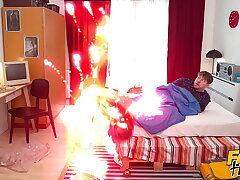 Desperate Genies Threesome in Fake Hostel
