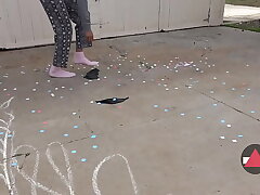 Pregnant Asian Femmes Engage in Booty Focused Outdoor Fetishes